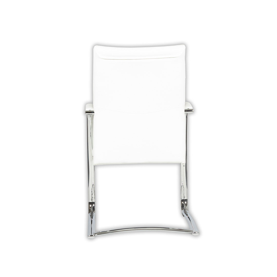 Fauteuil visiteur cuir 350 coloris blanc