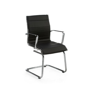 Fauteuil visiteur design NAOS revêtement clipsage cuir
