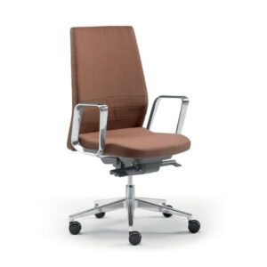 Eden Fauteuil Operatif Manager Chrome Cuir Qualitatif