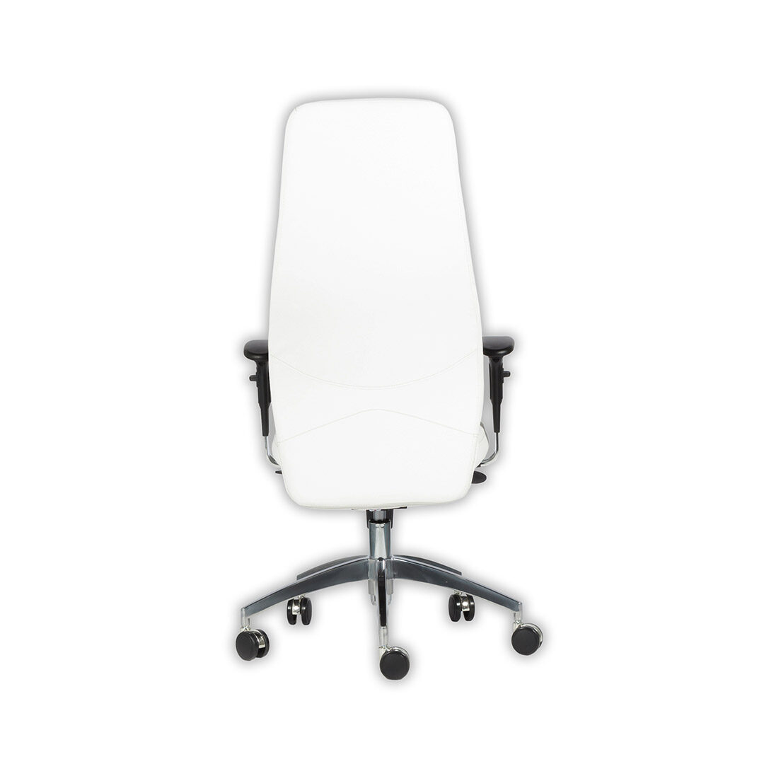 Fauteuil de direction cuir blanc NAVARA