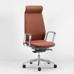 Fauteuil direction haut gamme Eden coloris terracotta