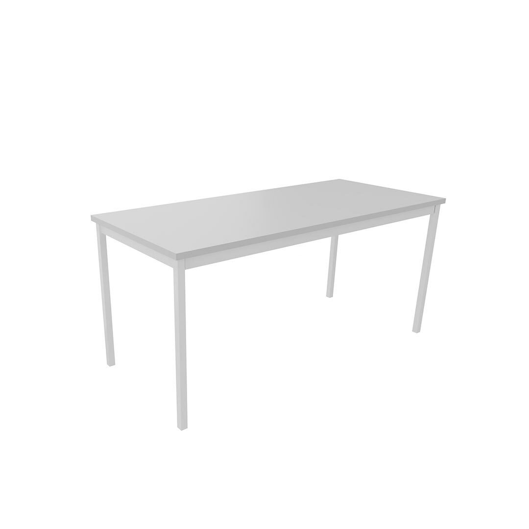 Table polyvalente Rencontre rectangulaire blanc pieds blanc