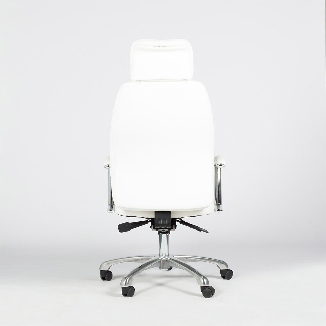 Fauteuil de direction cuir NAVARA blanc