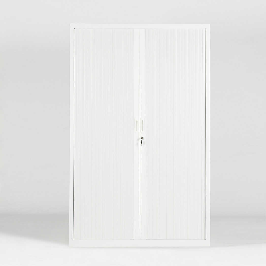 Armoire à rideaux métallique finition blanc