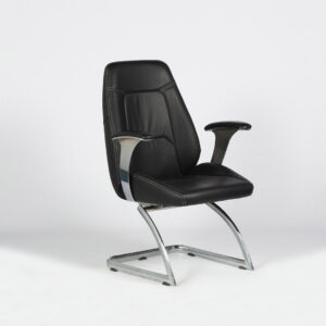 Fauteuil visiteur design MODENA pour bureau de direction coloris noir