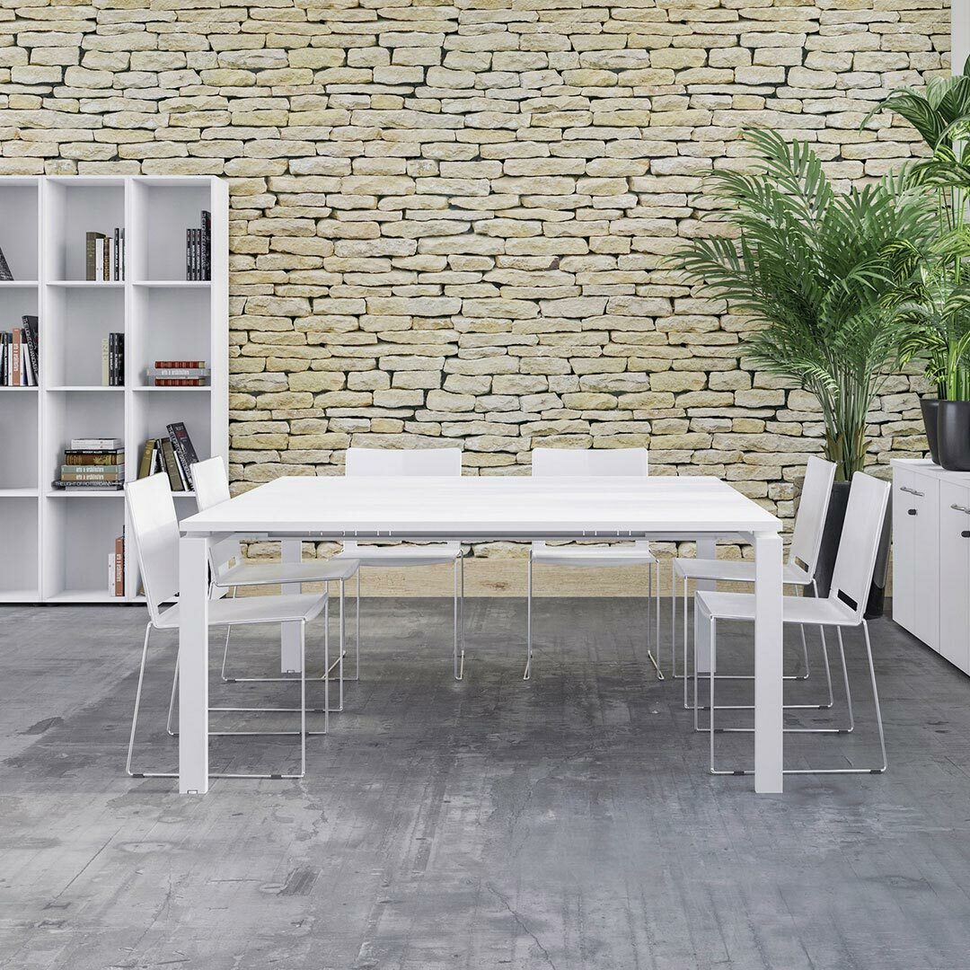 Atria Table Reunion Pied Arche Melamine