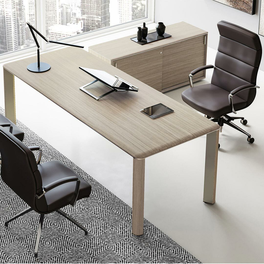 Iulio Bureau Direction Elegant Bois Massif