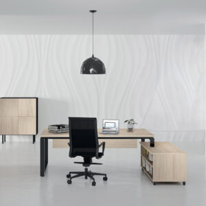 Bureau de direction design Vienne finition chêne fil