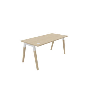 Bureau individuel Erika pieds bois chene fil