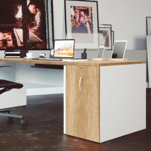 Caisson de bureau design Optimax plateau finition nebraska blanc