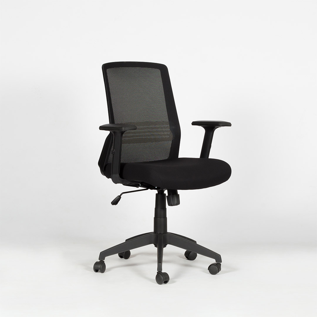 Chaise de bureau ergonomique NOVELLO noire 