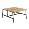 Bureau Bench Ohio Chêne Nebraska avec pieds trapèze noirs