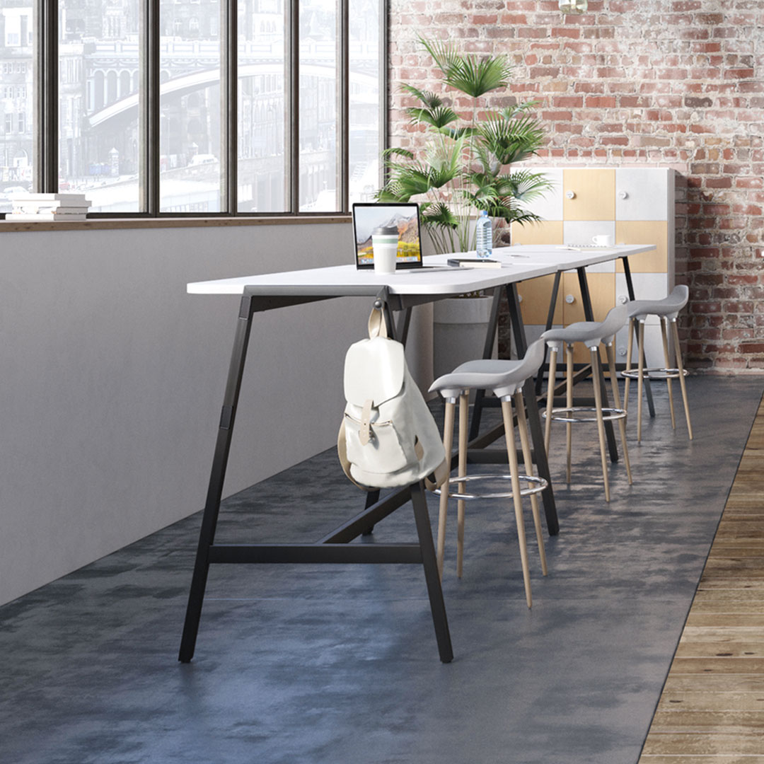 table haute style industriel