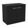 Armoire de bureau portes battantes 72 x 80 cm QUIETUDE finition Noir