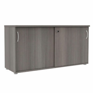 Armoire de bureau portes coulissantes 72 x 143 cm QUIETUDE finition cèdre