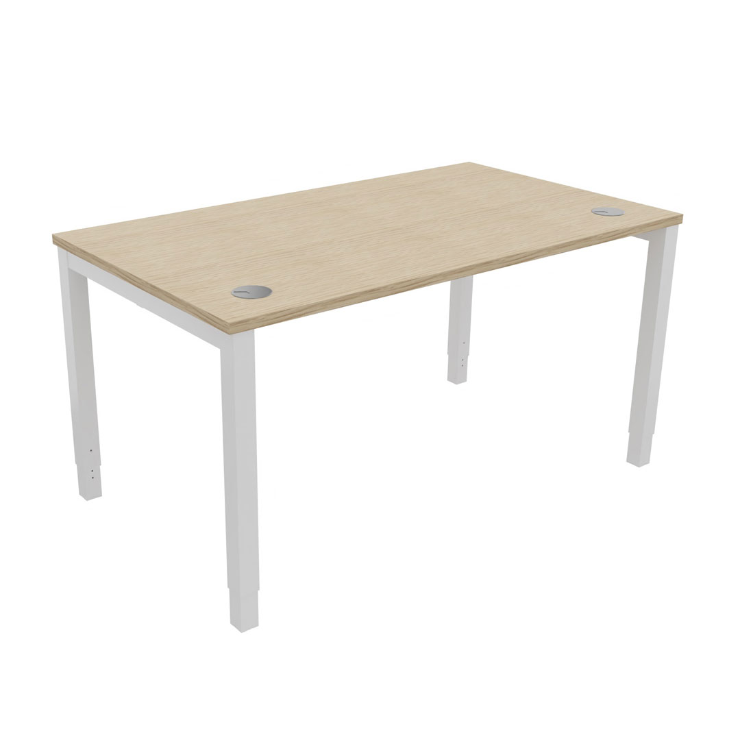 BUREAU DROIT 160X80 CHENE PIEDS BLC - BuroStock Réunion