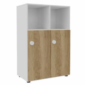 Armoire de rangement bureau avec 2 portes - dim : 119 x 80 x 33 cm