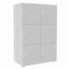 Casier de rangement de bureau 6 cases blanc et blanc SIMPLY