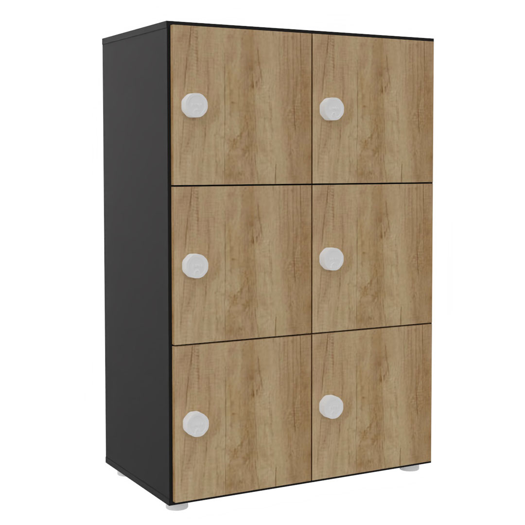 Armoire de rangement bureau avec 2 portes - dim : 119 x 80 x 33 cm