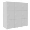 Casier de rangement de bureau 9 cases blanc et blanc SIMPLY