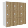 Casier de rangement de bureau 9 cases blanc et nebraska SIMPLY