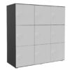Casier de rangement de bureau 9 cases noir et blanc SIMPLY