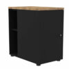 Caisson hauteur bureau OPENBOX noir timber