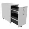 Caisson mobile slim COMFORT tiroir ouvert gris