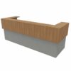 Banque d'accueil YUKAN gris top Noyer classique