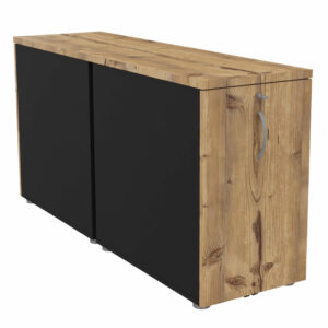 caisson bureau tower OPTIMAX noir timber