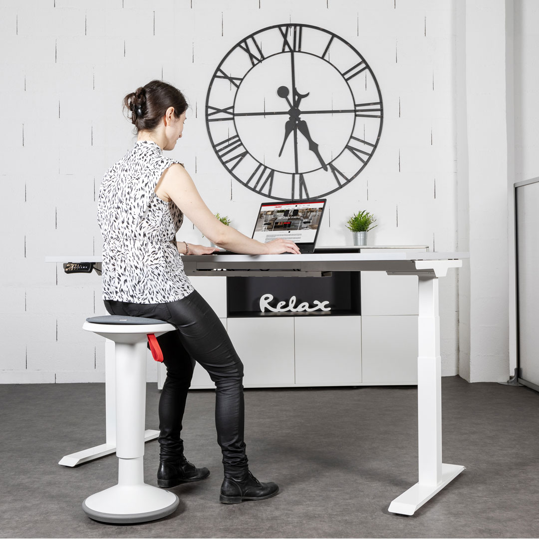 Bureau assis-debout 140 cm industriel