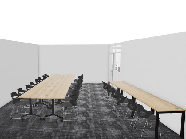 amenagement plan 3d salle cours 