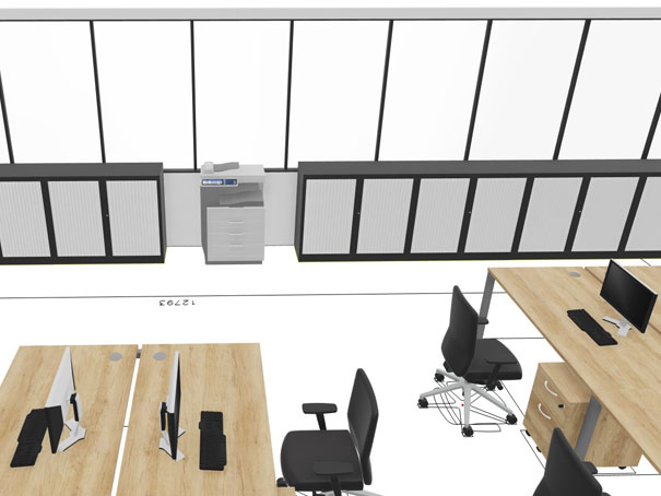 plan 3d lineaire armoires