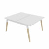 Bureau Bench 2 personnes ERIKA plateaux blancs