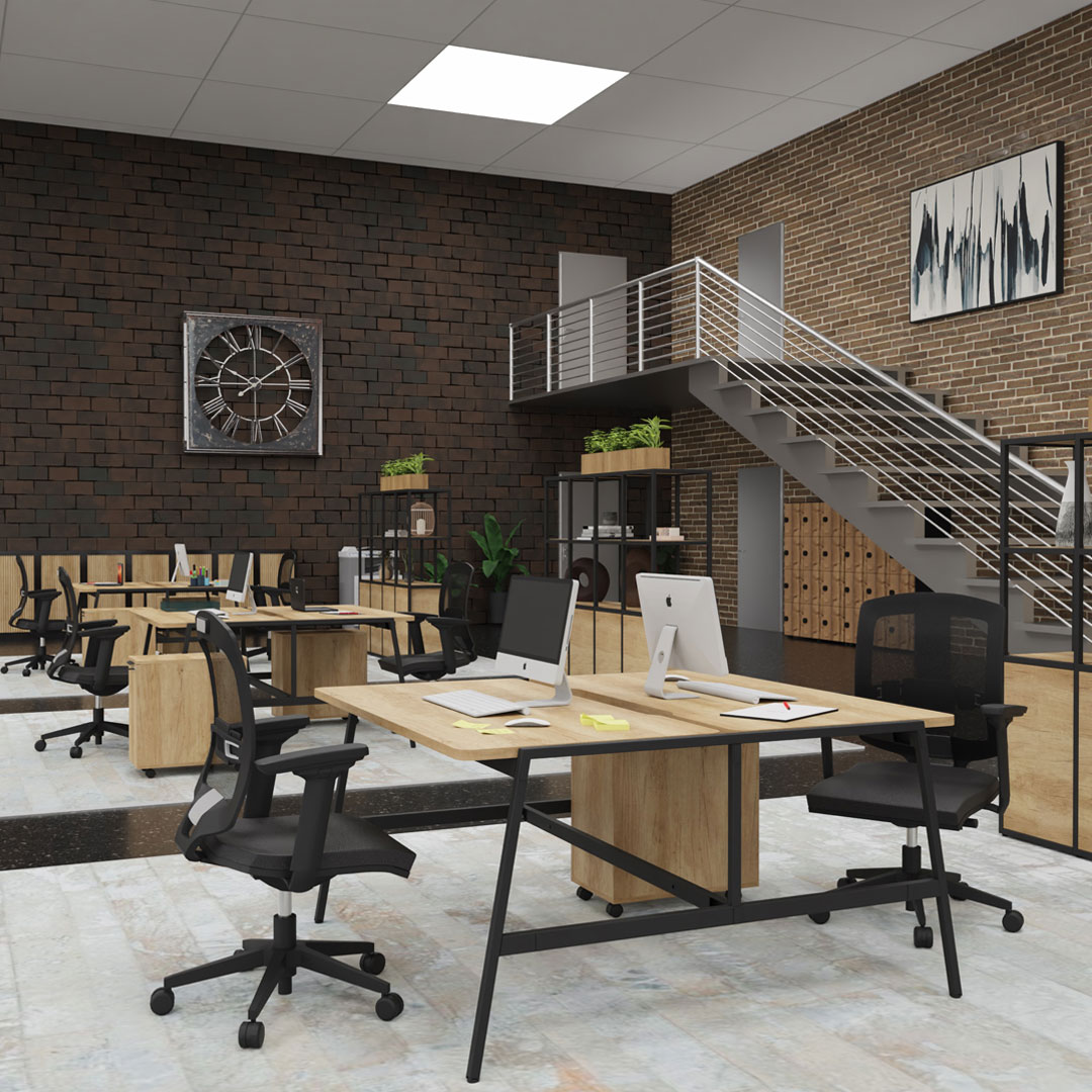 bureau bench style industriel