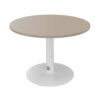 Table de réunion ronde ENSEMBLE Argile pied blanc