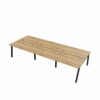 Bureau Bench 6 personnes Paris pieds trapèze piétement noir plateau Timber