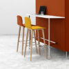 Tabouret haut pieds bois Tom - Burostock.fr