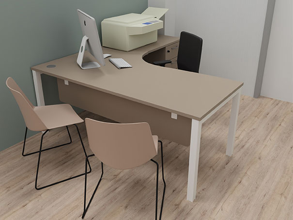 plan 3d bureau secretaire