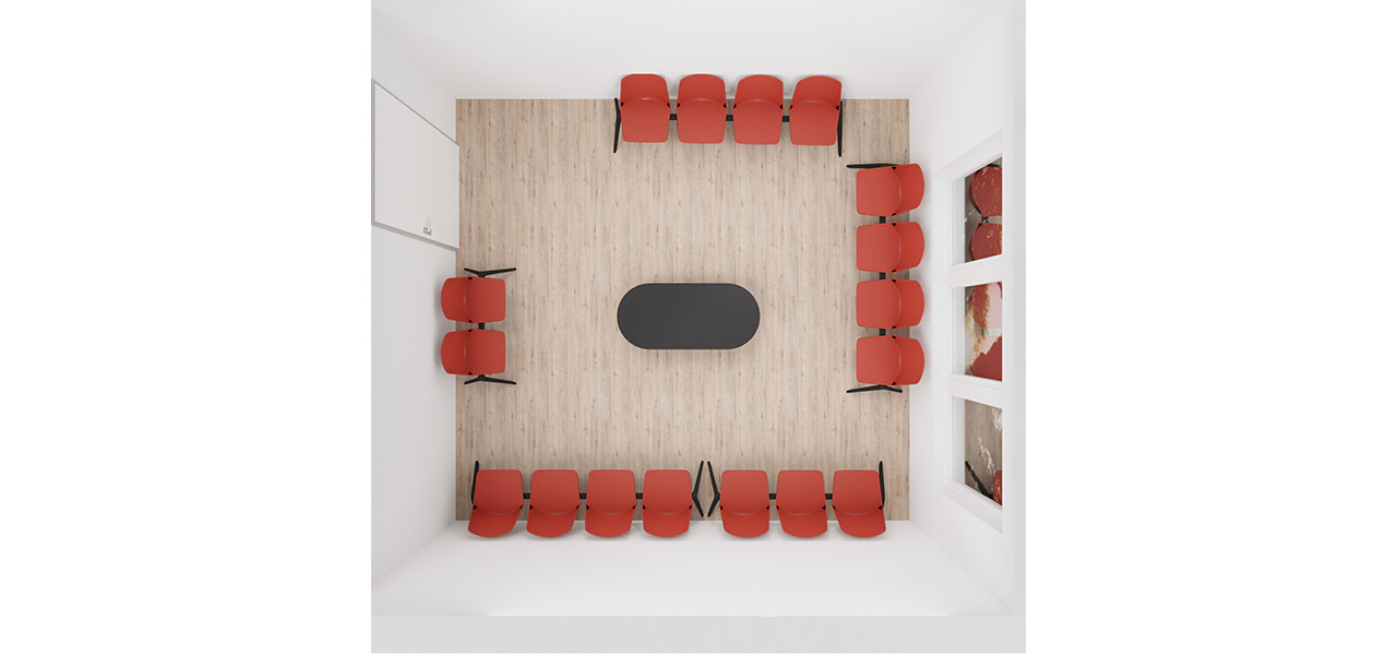 plan 3d salle attente cabinet medical