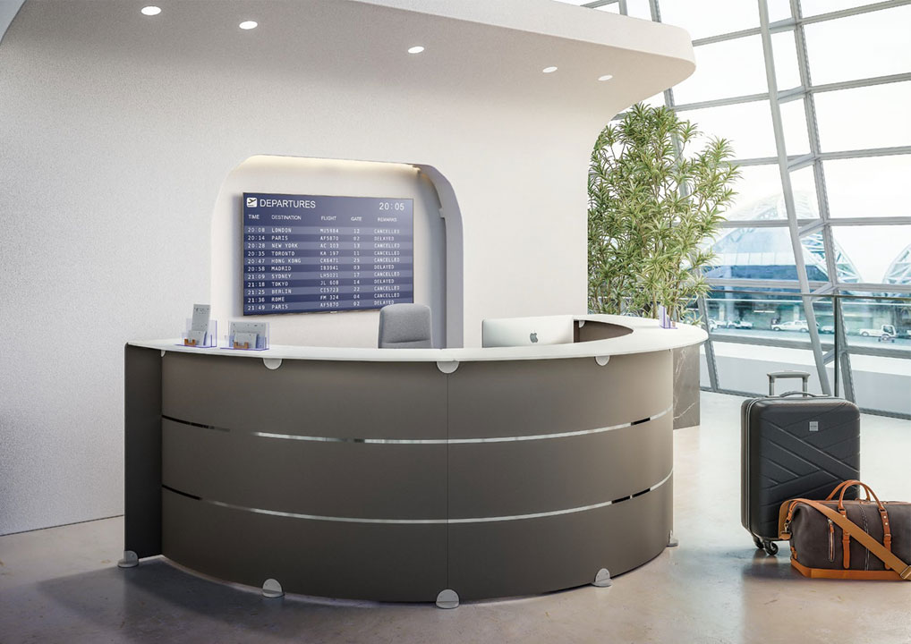 banque accueil design quadrifoglio