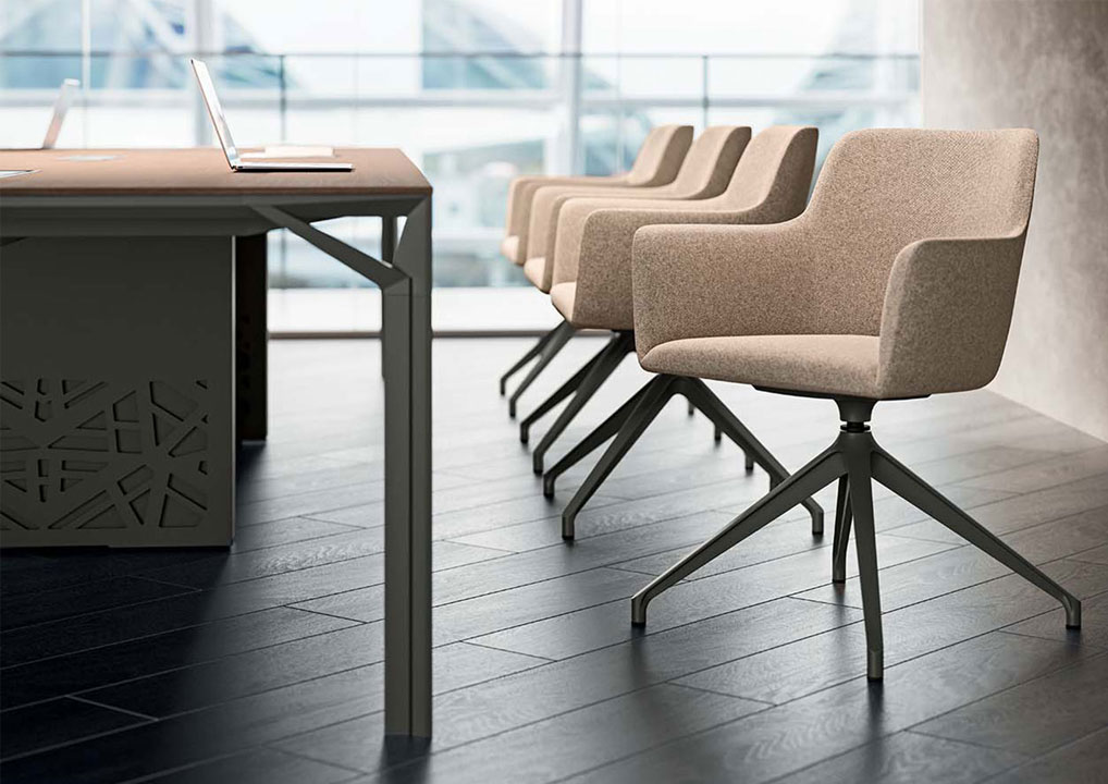 chaise visiteur design quadrifoglio