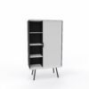 Armoire haute OHIO - Blanc - Noir