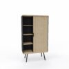 Armoire haute OHIO - Chêne fil - Noir