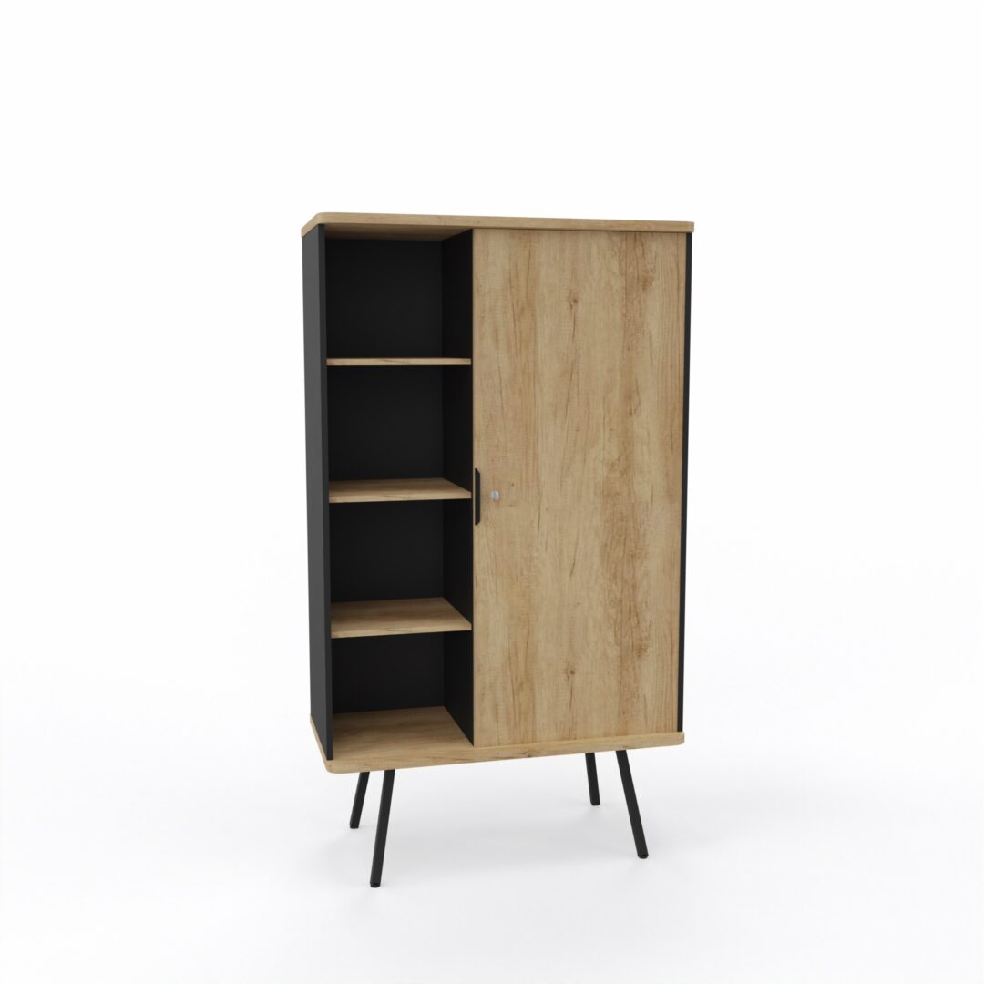 Armoire haute OHIO - Nebraska - Noir