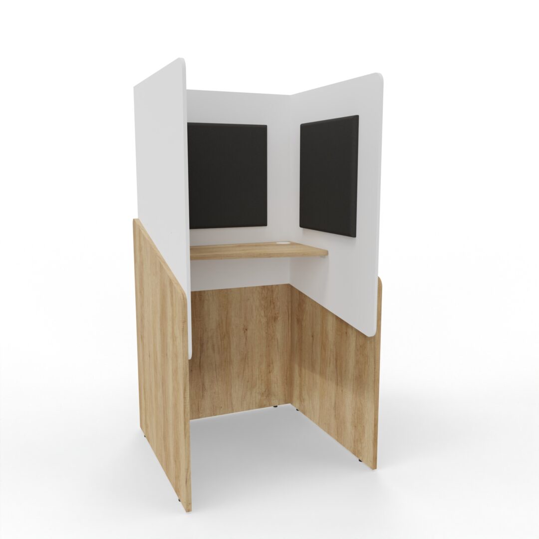 Cabine de confidentialité debout ZEN nebraska, gris carbone
