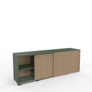 Meuble bas avec 2 portes coulissantes LINEA