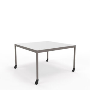 Table de réunion carrée sur roulettes LINEA