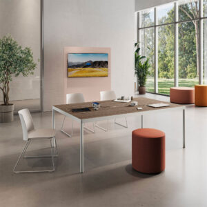 Table de réunion rectangulaire avec top-access LINEA