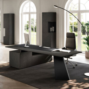 Bureau de direction CLASSY avec insert cuir